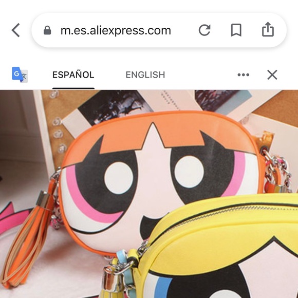 One blossom character power puff girls crossbody bag. Orage/pink - Picture 3 of 3